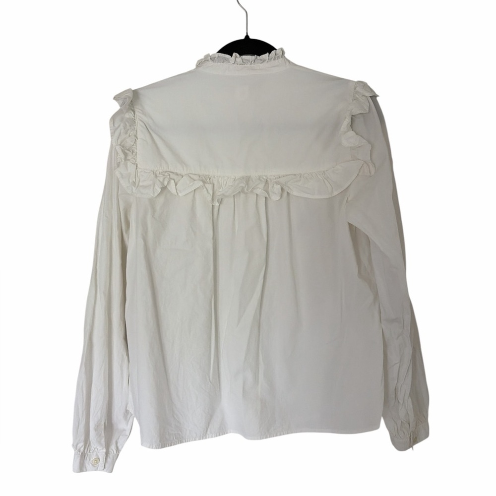 GAP‎ Ivory Ruffle Trim Blouse - Picture 2 of 4